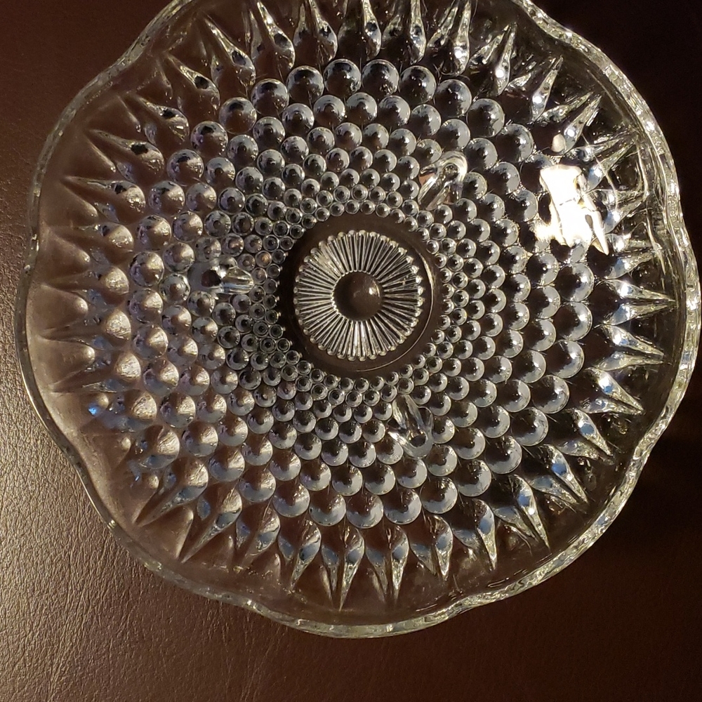 Round footed glass Hobson bowl